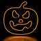 15" Orange LED Neon Style Jack-O-Lantern Halloween Window Silhouette